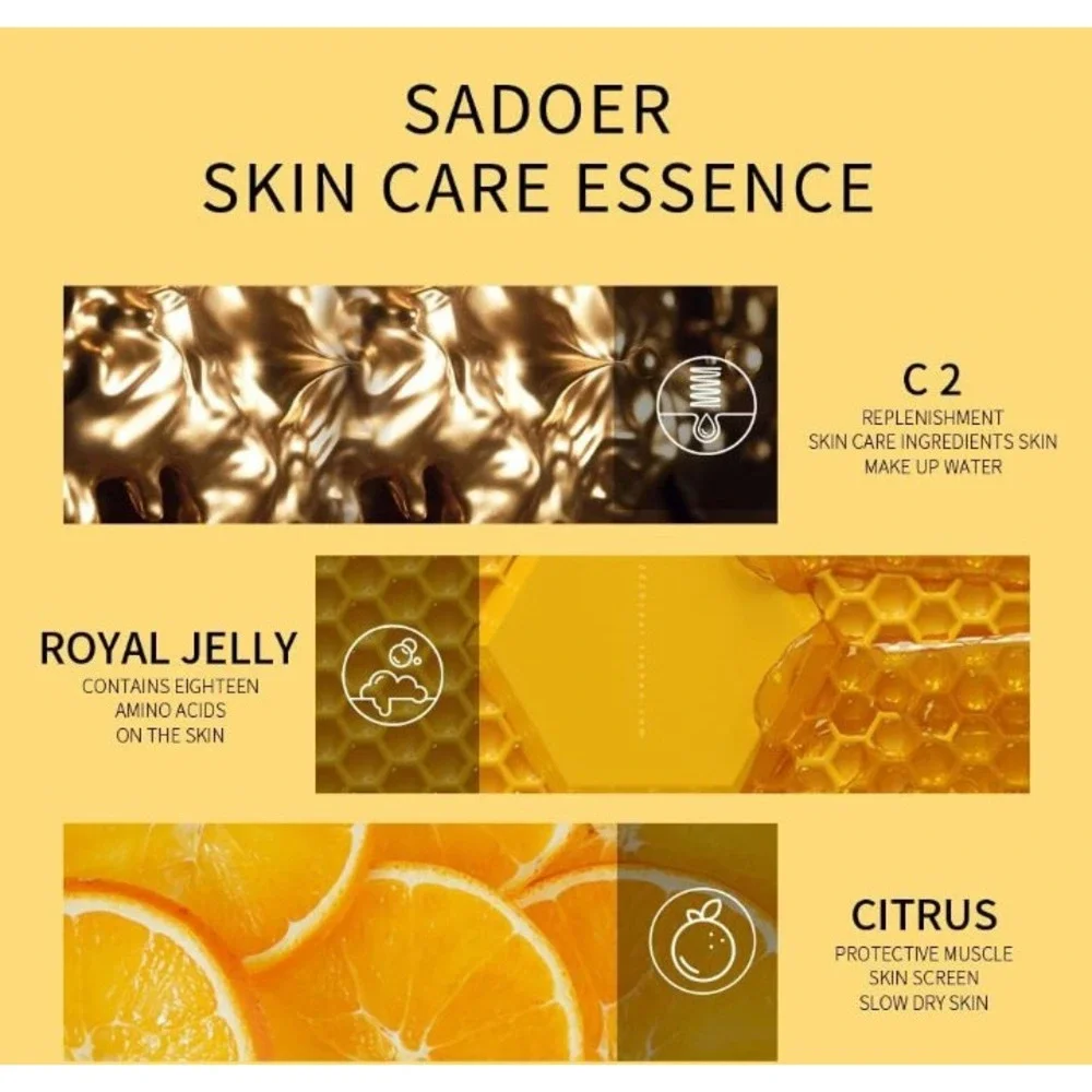 NEW Sadoer‎ Goodnight Vitamin C Gel Mask w/ Fresh Orange Essence, 20ct